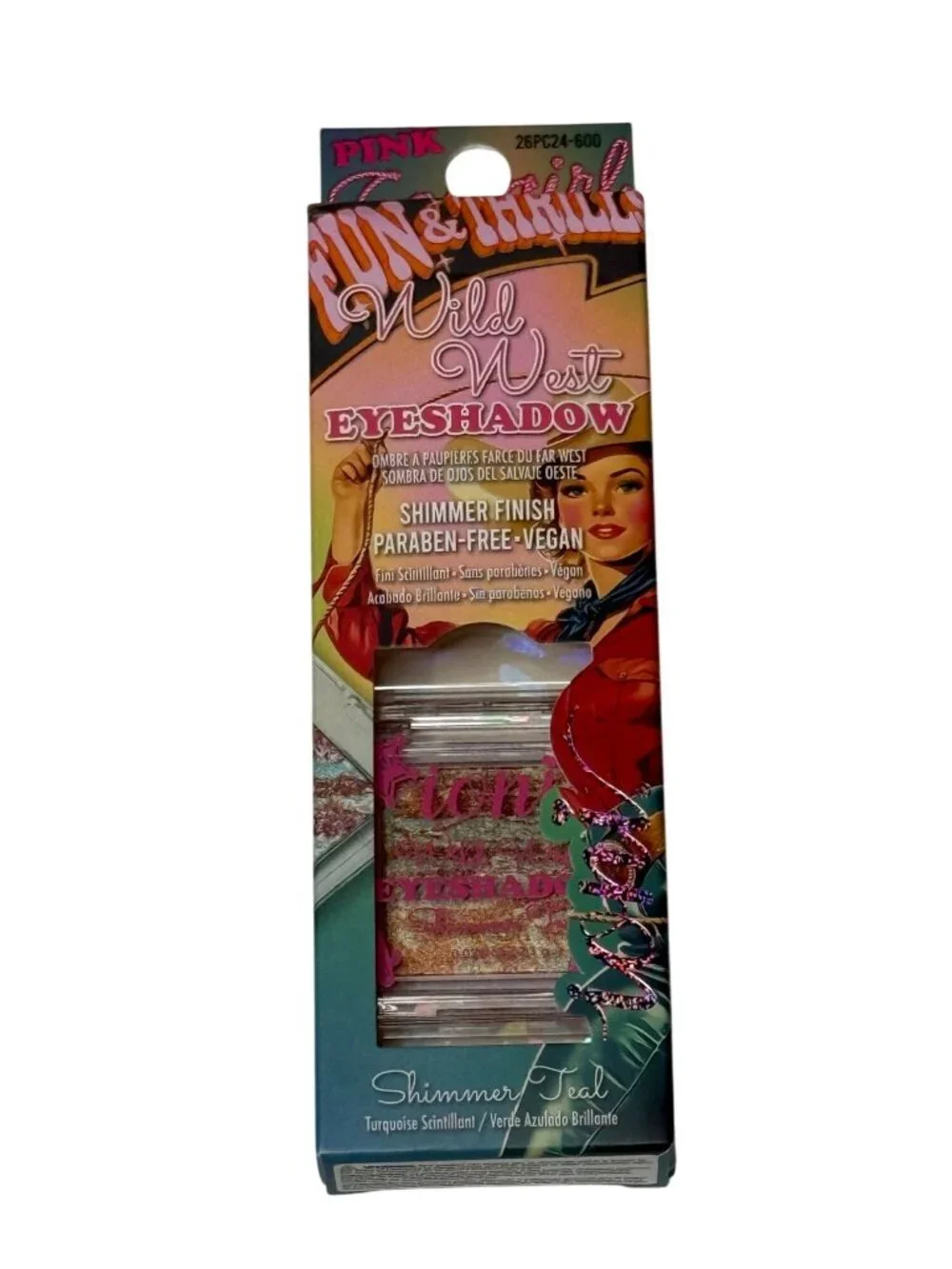 Ioni Pink Cowgirl Wild West Eyeshadow Fun & Thrills Shimmer Teal Vegan New